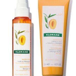 KLORANE MANGO OIL SPRAY & KLORANE NOURISHING LEAVE IN CREAM